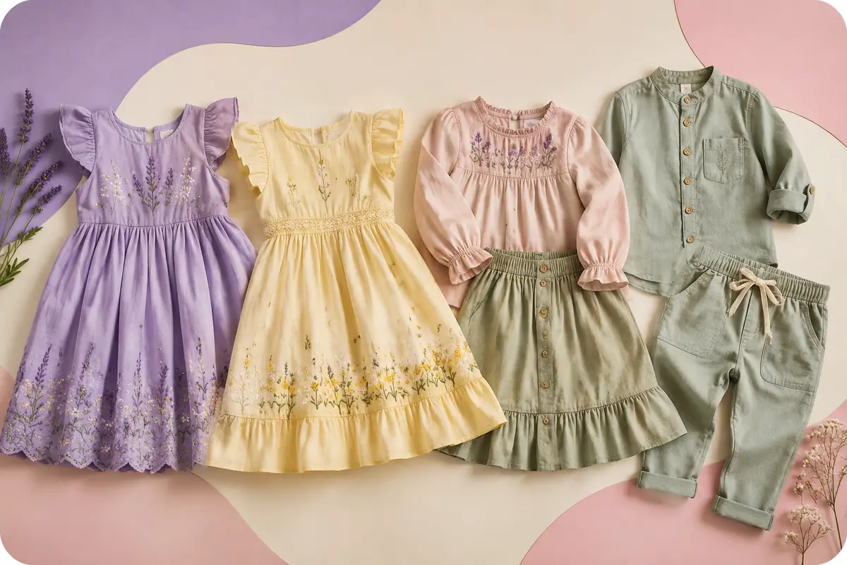 Children's dresses and coordinated clothing sets